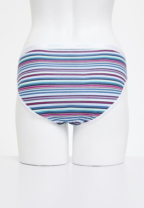 Jockey - 3 pack printed bikini - pink/stripe/blue