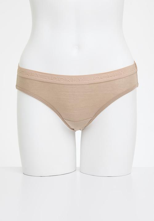 Jockey - Tonal 3 pack bikini - navy/red/taupe