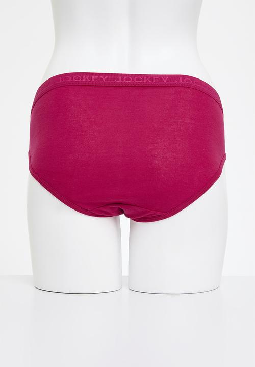 Jockey - Tonal 3 pack bikini - navy/red/taupe