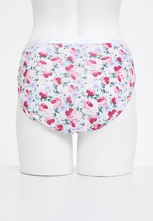 Jockey - 3 pack print french cut - navy/flower patch/red