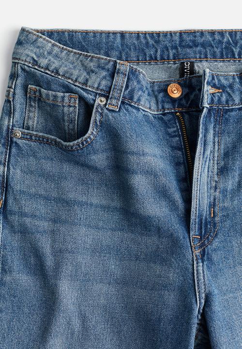 H&M - Wide high jeans - denim blue