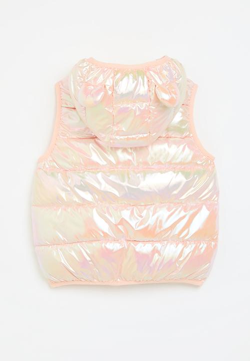 Pop Candy - Mettalic gilet-light pink