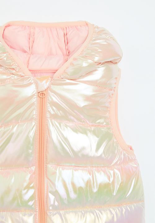 Pop Candy - Mettalic gilet-light pink