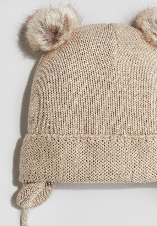 H&M - Fleece-lined beanie with earflaps - mole
