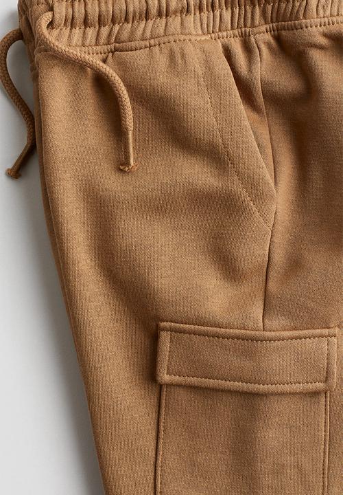H&M - Brushed-inside cargo joggers - dark beige