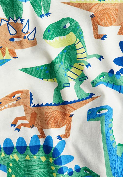 H&M - Printed t-shirt - white dinosaurs