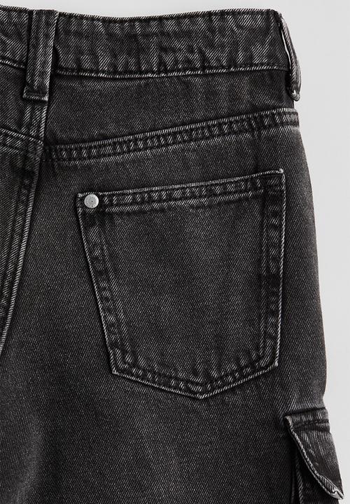 H&M - Loose fit straight leg jeans - dark denim grey 
