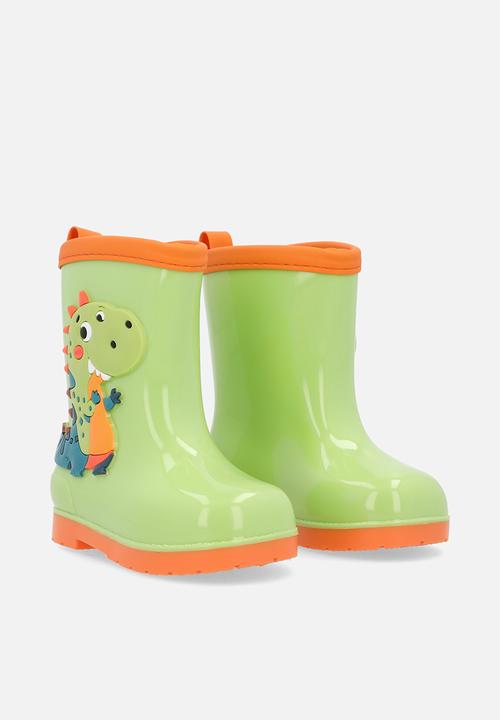 Pop Candy - Rain boots - green & orange