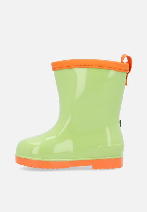 Pop Candy - Rain boots - green & orange