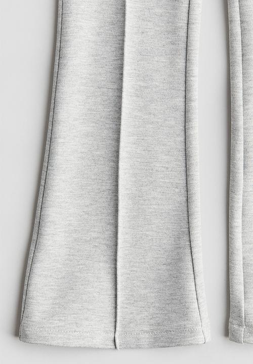 H&M - Flared ponte di roma leggings - light grey marl 