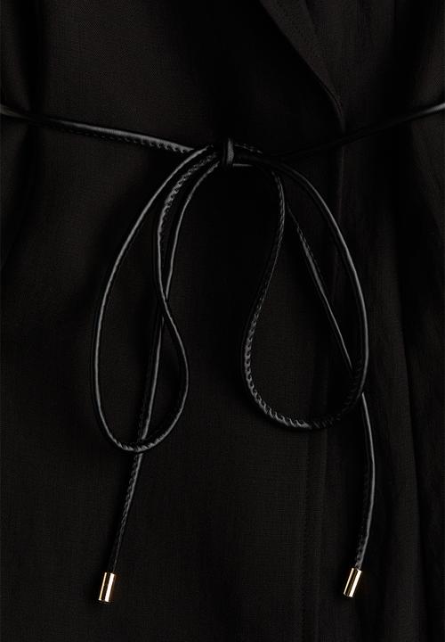 H&M - Tie-belt blazer dress - black