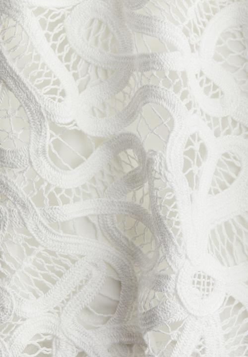 H&M - Crochet-look strappy dress - white