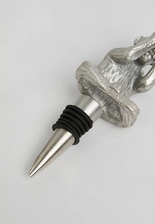 Sixth Floor - Covered eyes monkey bottle stopper - Silver