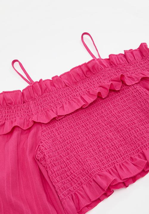 Pop Candy - Cropped top & pants set - pink