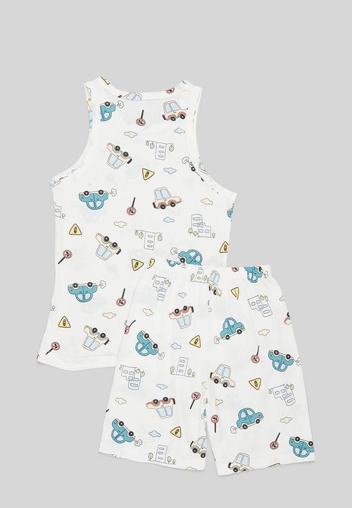 Pop Candy - Printed pj set - white