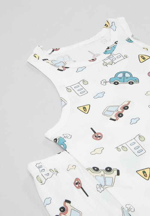 Pop Candy - Printed pj set - white