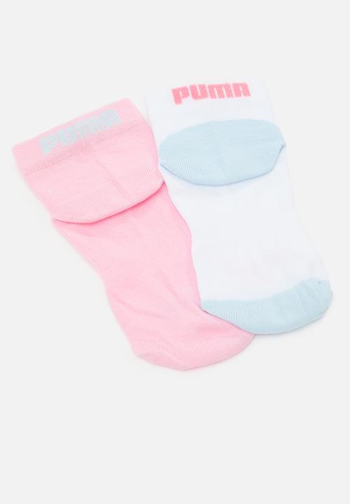 PUMA - Girls 2 pack low cut socks - garnet rose/white