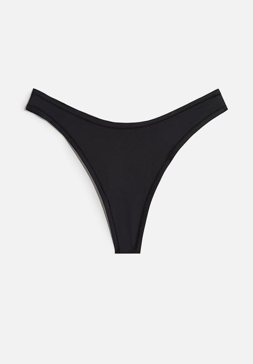 H&M - 3 pack microfibre thong briefs - black