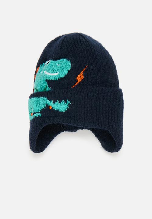 Pop Candy - Dino print beanie - blue