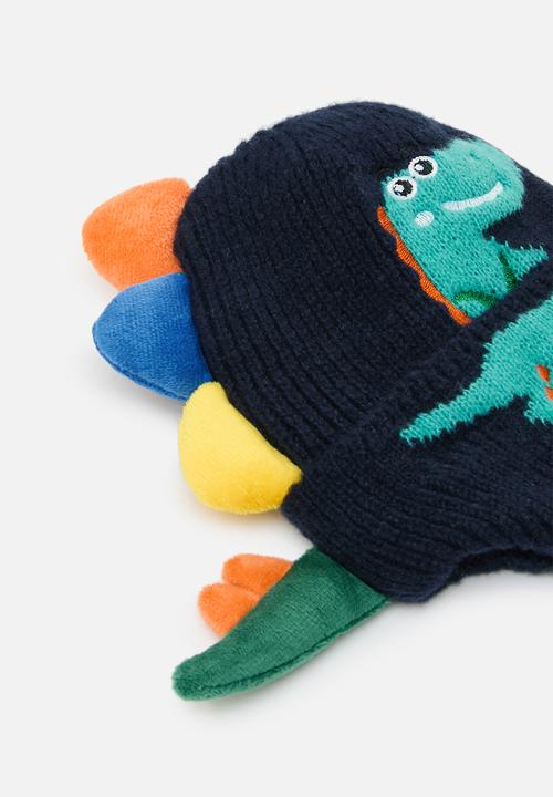 Pop Candy - Dino print beanie - blue