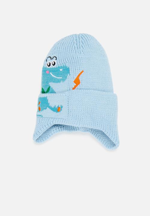 Pop Candy - Dino print beanie - blue