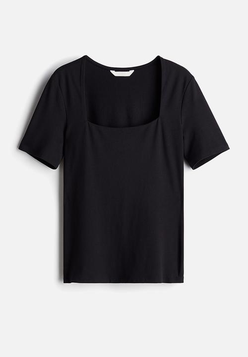 H&M - Square-neck top - blue