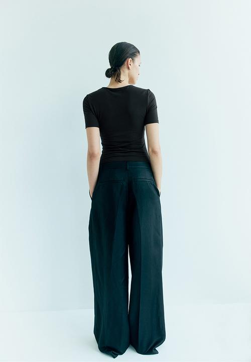H&M - Square-neck top - blue