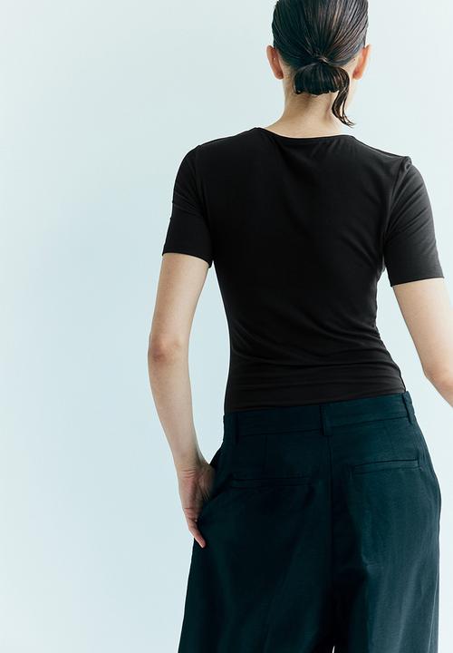 H&M - Square-neck top - blue