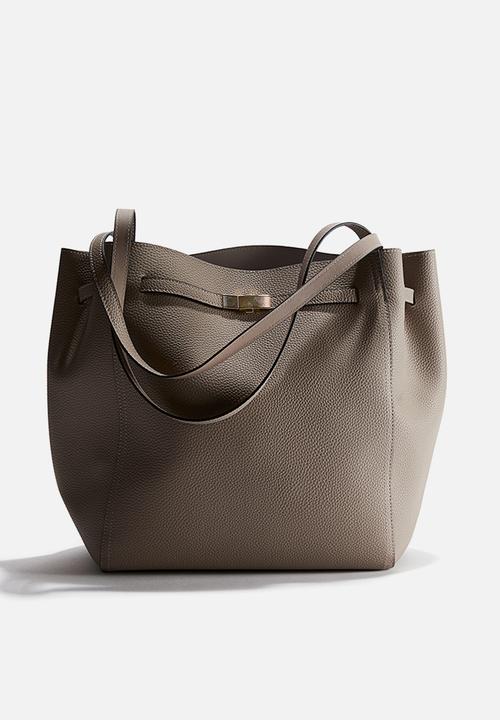 H&M - Strap-detail shopper - beige