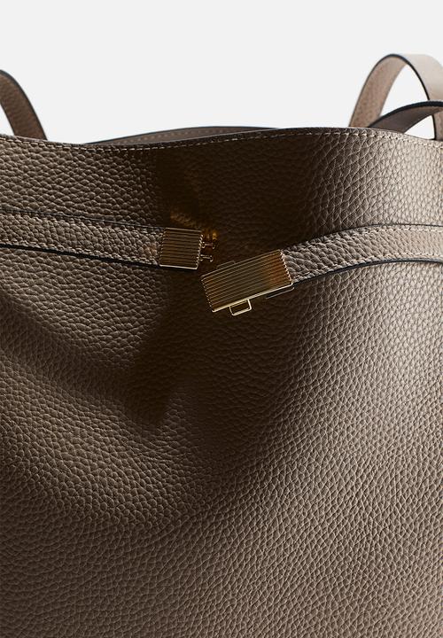 H&M - Strap-detail shopper - beige