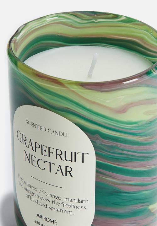 H&M - Scented candle in glass holder - lime green/grapefruit necta