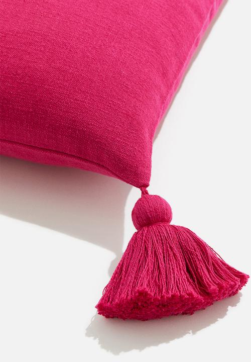 H&M - Tasselled cushion cover - pink