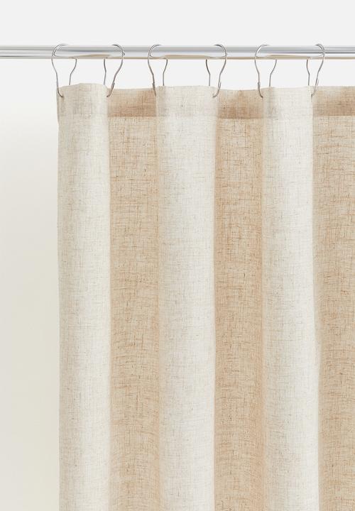 H&M - Linen-blend shower curtain - light beige