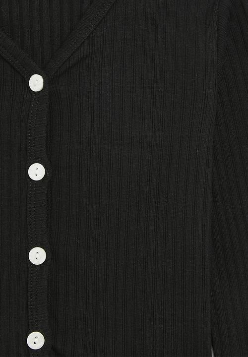 Pop Candy - Buttoned up knit jersey - black