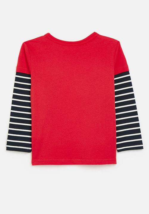 Pop Candy - Twofer tee - red & stripe