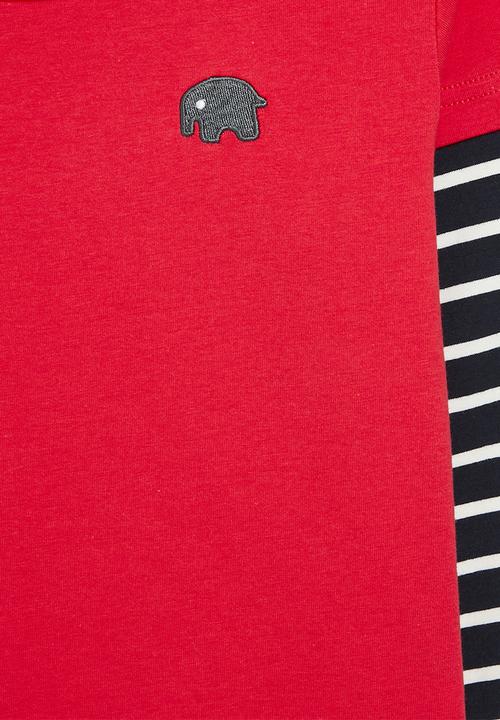 Pop Candy - Twofer tee - red & stripe