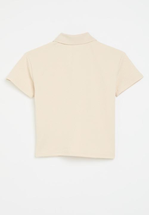 H&M - Zip-top polo shirt - natural white