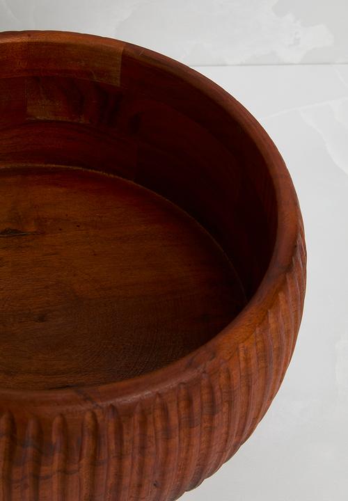 Sixth Floor - Carved wooden serving bowl - Natural