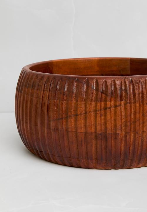 Sixth Floor - Carved wooden serving bowl - Natural