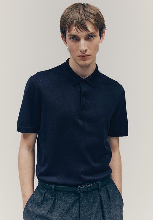 H&M - Slim fit polo shirt - navy blue