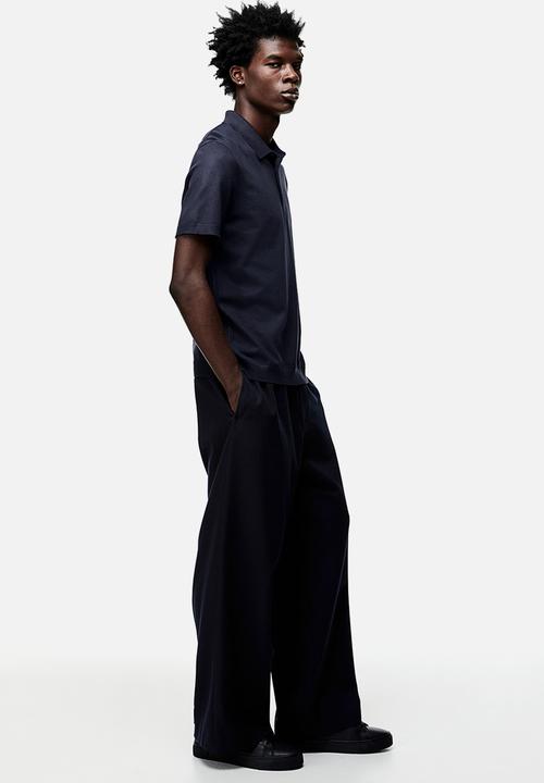 H&M - Slim fit polo shirt - navy blue