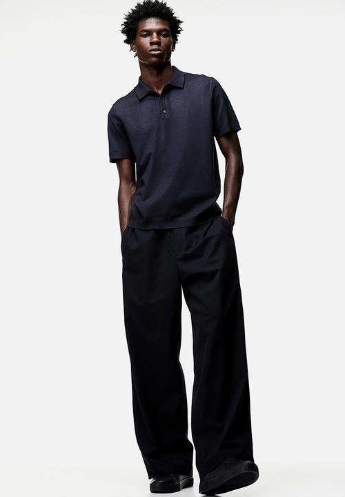 H&M - Slim fit polo shirt - navy blue