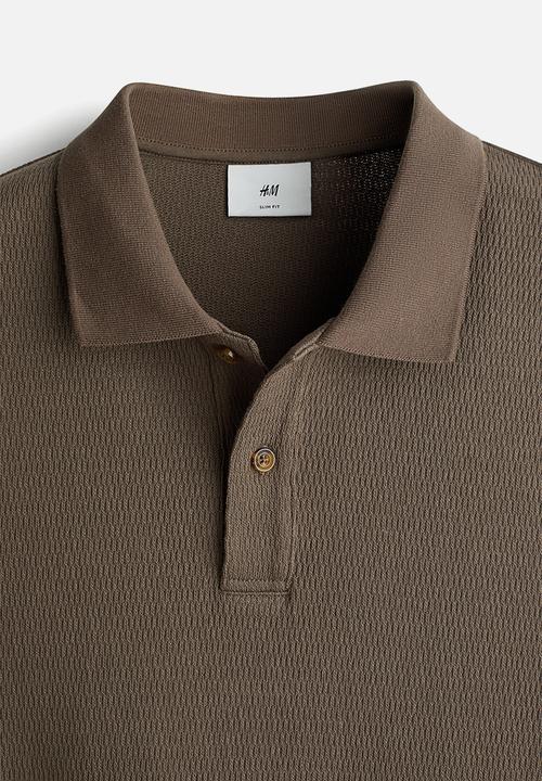H&M - Slim fit polo shirt - brown
