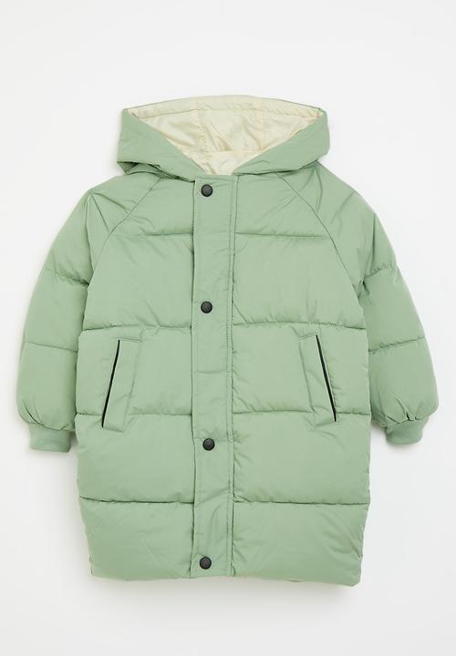 Pop Candy - Midi puffer jacket - green