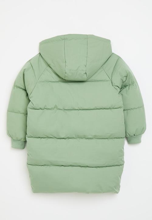 Pop Candy - Midi puffer jacket - green