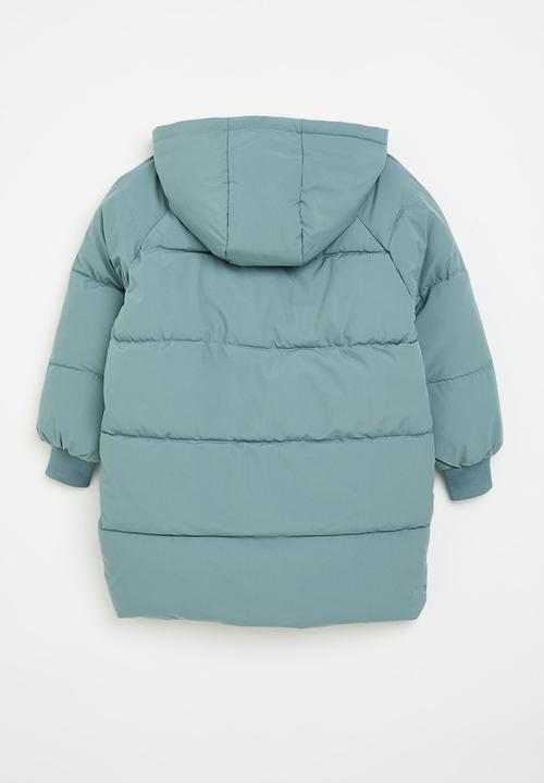 Pop Candy - Midi puffer jacket - blue