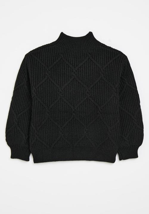 Pop Candy - Knitted jersey - black