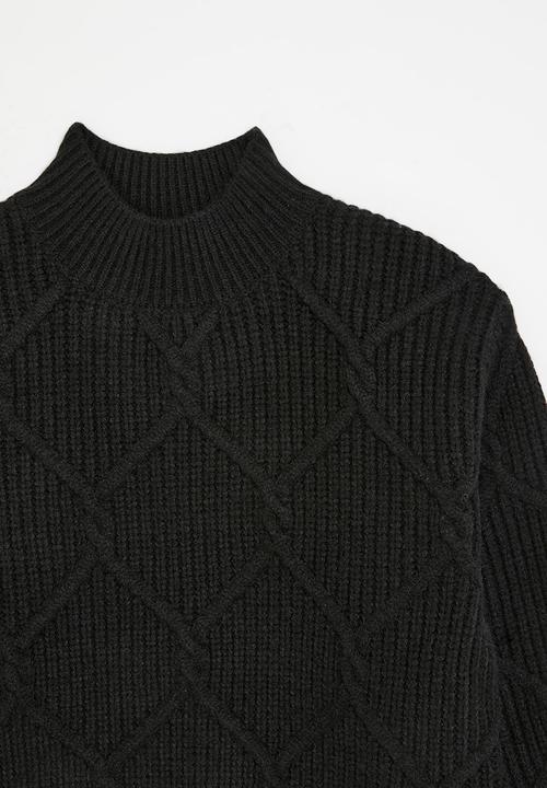 Pop Candy - Knitted jersey - black