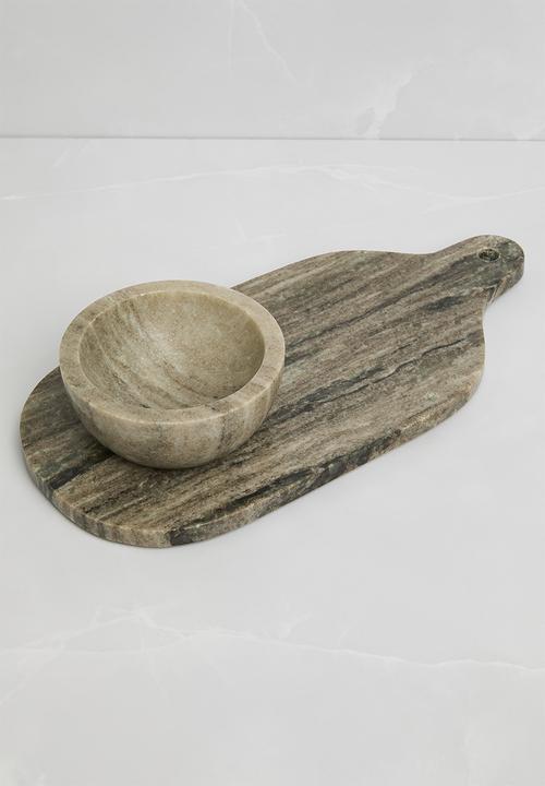 Sixth Floor - Rio Serving Platter with Bowl - Forest Brown