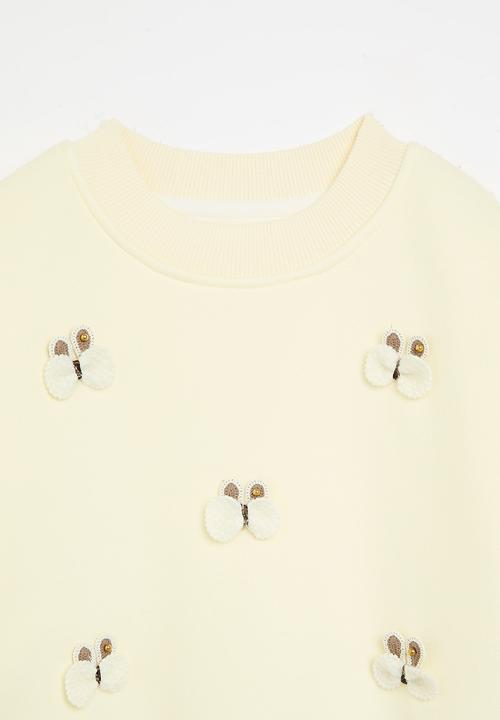 Pop Candy - Applique sweat top - ecru